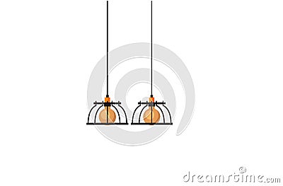 Hanging lamp stylish appliance, lighting device. Modern chandeliers with metal or glass plafond Stock Photo
