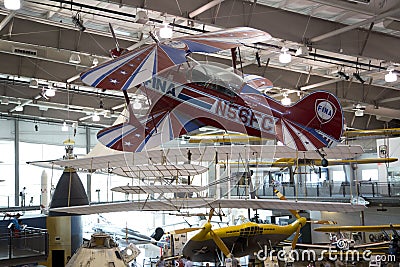 Hanging planes in Frontiers of Flight Museum Editorial Stock Photo