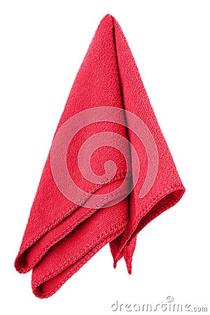 Hanging red and clean towel Stock Photo