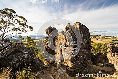 Hanging Rock in Macedon Ranges Stock Photo