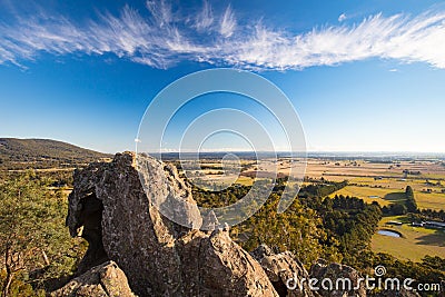 Hanging Rock in Macedon Ranges Stock Photo