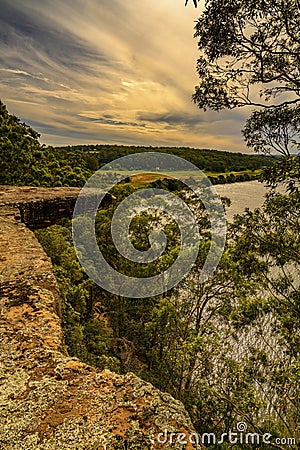 Hanging Rock in Nowra along the Shoalhaven River Stock Photo