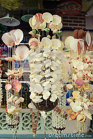 Hanging seashells Stock Photo
