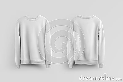 Hanging sweatshirt template isolated on background for online store advertising and design presentation, logo Stock Photo