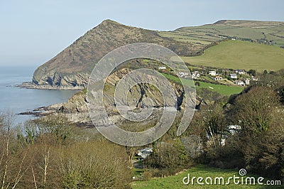 Hangman Point, Combe Martin Stock Photo