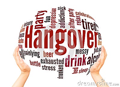 Hangover word cloud sphere concept Stock Photo