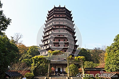 Hangzhou six harmonies pagoda park Stock Photo