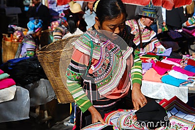 Hani people in Southwest China Editorial Stock Photo