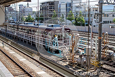 Hankyu Kyoto train metro in Japan Editorial Stock Photo