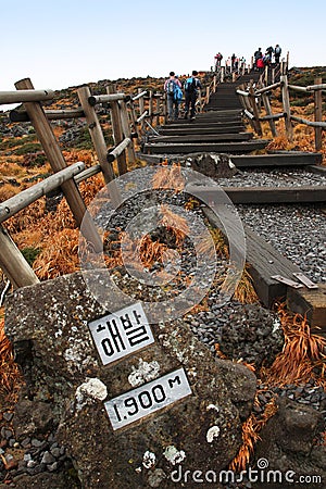 Hanna mountain,Jeju volcanic island,Korea Editorial Stock Photo