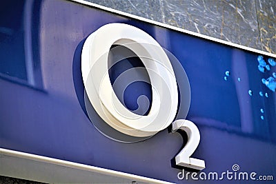 Hannover/Germany - 11/13/2017 - An Image of a O2 Logo Editorial Stock Photo