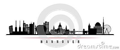 Hannover skyline horizontal banner. Vector Illustration