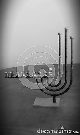 Hanukkah menorah Stock Photo