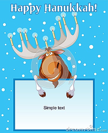 Hannukah_moose Vector Illustration