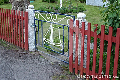 Hano, Sweden, Island, Baltic sea, directions, sailor gate Stock Photo