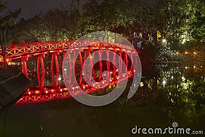 Hanoi city center bridge Stock Photo