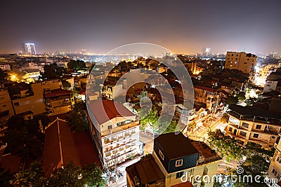 Hanoi Night View Editorial Stock Photo