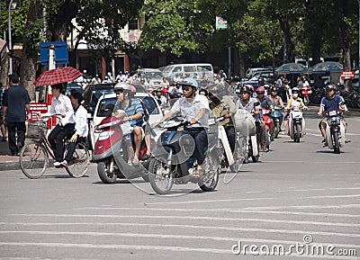 Hanoi traffic Editorial Stock Photo