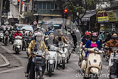 Hanoi traffic Editorial Stock Photo