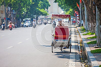 Hanoi, vietnam Aug 28,2016: dailylife in vietnam. Tourist look around Hanoi`s Old Quarter by pedicad Editorial Stock Photo