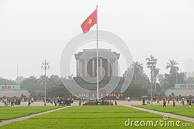 Hanoi, Vietnam - Ho chi minh mausoleum famous place for tourist attractions, landmark in Hanoi,Vietnam Editorial Stock Photo