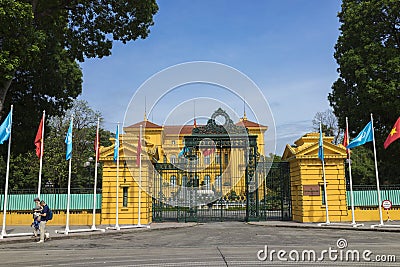 Hanoi, Vietnam - May 24, 2015: Exterior front view of Vietnamese President office in Hanoi Editorial Stock Photo