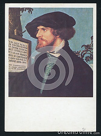 Hans Holbein Portrait of Bonifacius Amerbach Editorial Stock Photo