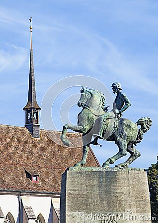 Hans Waldmann statue, Zurich Stock Photo