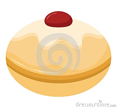 hanukah sufganiot illustration Vector Illustration