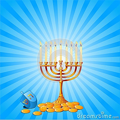 Hanukkah Background Vector Illustration
