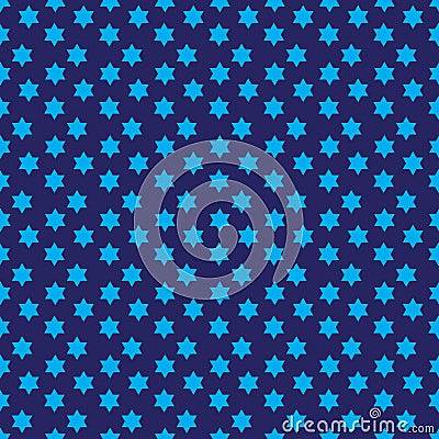 Blue Jewish holidays, Bar Mitzvah, Bat mitzvah, wedding background, Blue star of David seamless pattern Vector Illustration