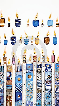 Hanukkah background with copy space Stock Photo