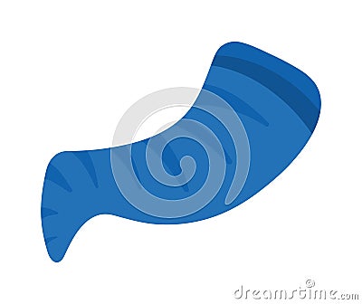 hanukkah blue shofar Vector Illustration