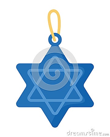 hanukkah blue star Vector Illustration