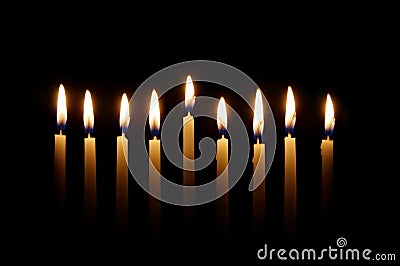 Hanukkah Candles Stock Photo