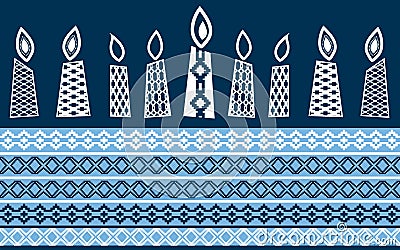 Hanukkah Candles Vector Illustration