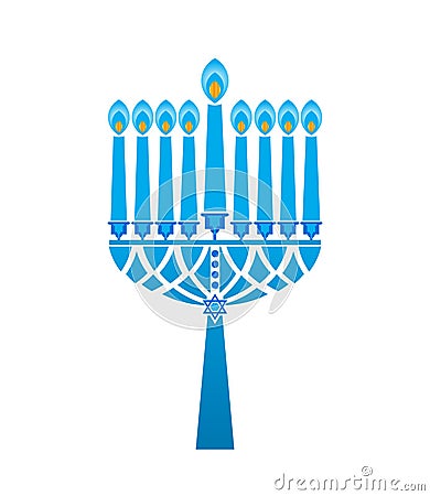 Hanukkah candles Star of David Vector Illustration