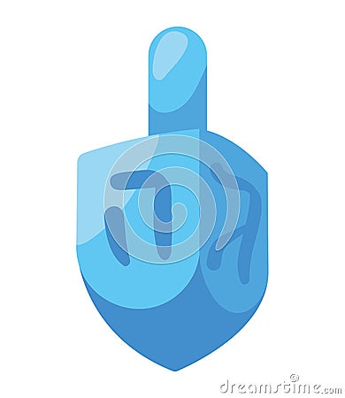 hanukkah dreidel isolated Vector Illustration