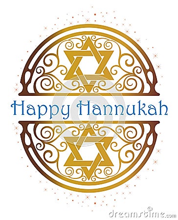 Hanukkah logo symbol Vector Illustration