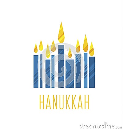 Hanukkah menora vector illustration. Vector Illustration