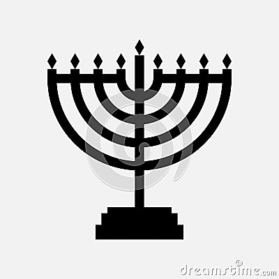 Hanukkah menorah icon Vector Illustration