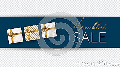 Hanukkah sale. Traditional Jewish holiday. Chankkah banner or wallpaper background design concept. Transparent overlay decor with Vector Illustration