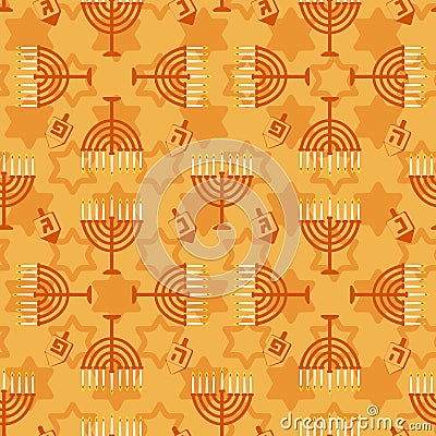 Hanukkah seamless pattern Vector Illustration