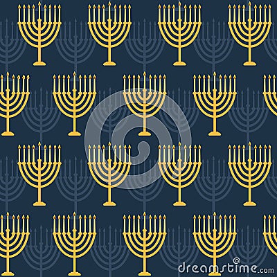 Hanukkah seamless pattern Vector Illustration