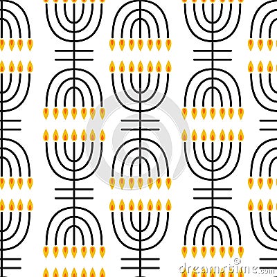 Hanukkah seamless pattern. Vector Illustration