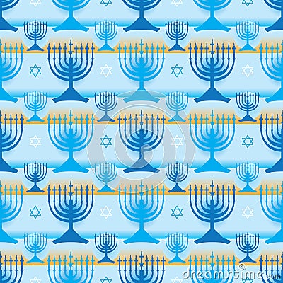 Hanukkah symmetry many stripe seamless pattern Vector Illustration