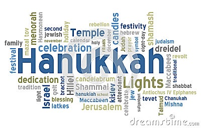 Hanukkah Word Cloud Vector Illustration