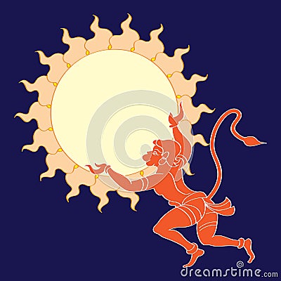 Hanuman the hindu ape (Monkey) god Stock Photo