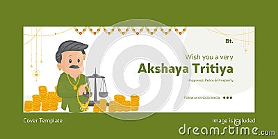 Wish you a very happy akshaya tritiya cover page Vector Illustration