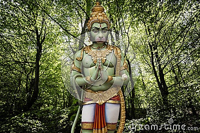 Hindu God Hanuman illustration Stock Photo